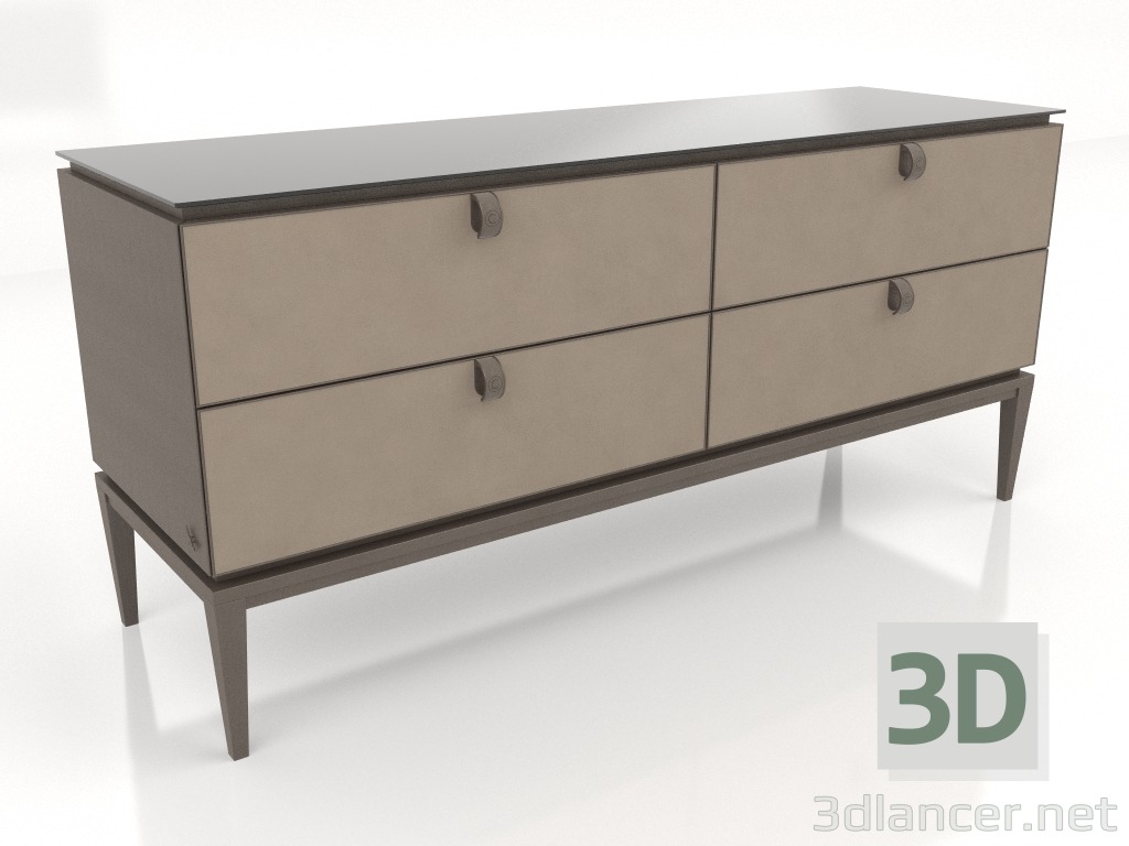 modello 3D Comò (D611L) - anteprima