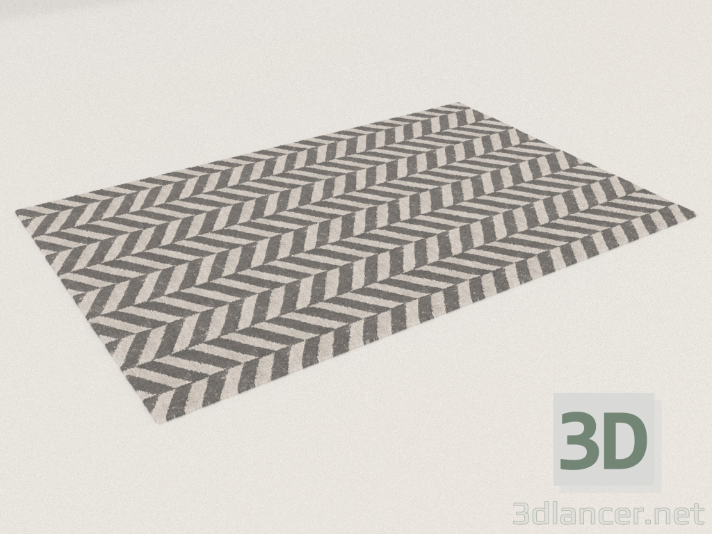 3d model Alfombra Chelo plata (200x300) - vista previa