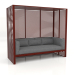 3d model Al Fresco sofa with aluminum frame (Wine red) - preview