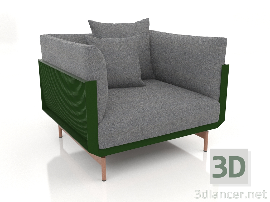 modello 3D Poltrona (Verde bottiglia) - anteprima