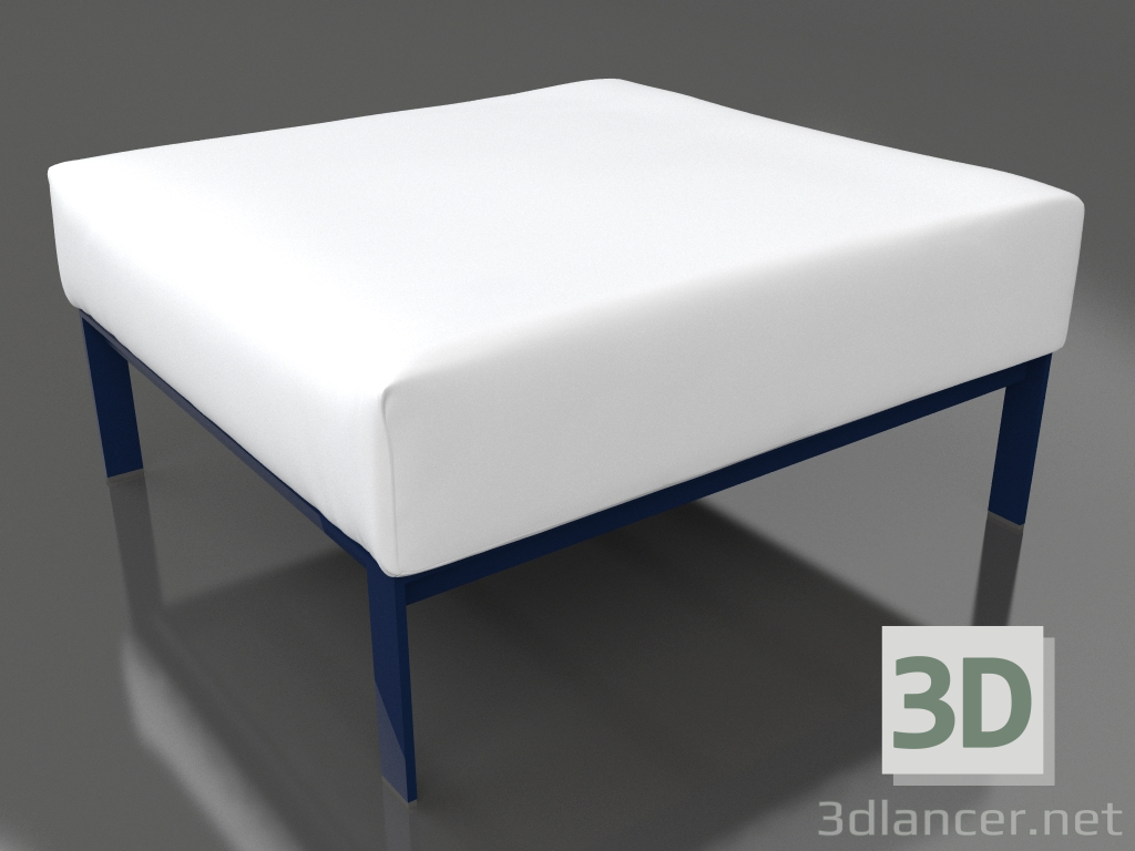 modèle 3D Module canapé, pouf (Bleu nuit) - preview