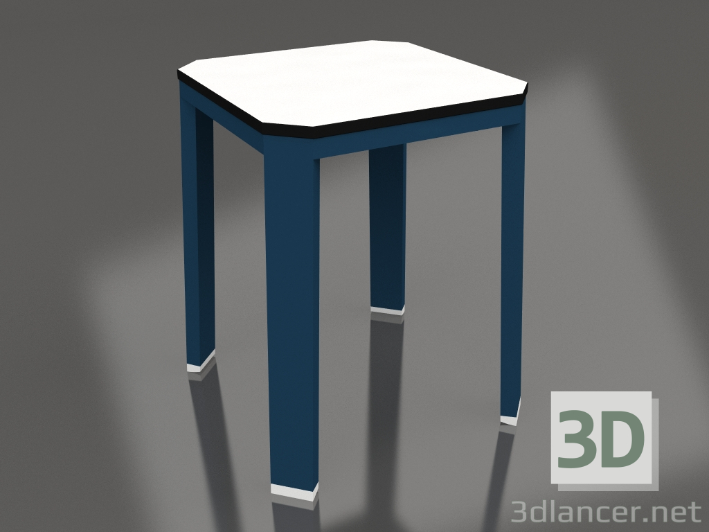 3d model Low stool (Grey blue) - preview