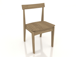 Chaise de salle à manger minimaliste (chêne)