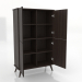 3d model Cabinet 5 1000x450x1650 mm (open, ash walnut) - preview