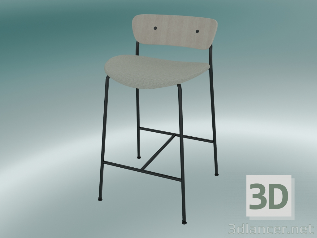 3D modeli Bar taburesi Pavyonu (AV8, H 85cm, 48х50cm, Lake meşe, Balder 612) - önizleme