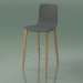 3d model Bar stool 3997 (4 wooden legs, polypropylene, oak) - preview