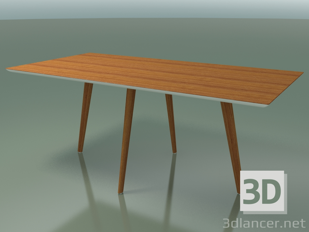 3d model Mesa rectangular 3505 (H 74 - 180x90 cm, M02, efecto teca, opción 1) - vista previa