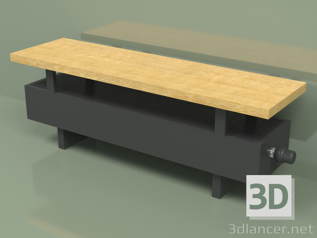 3d модель Конвектор - Aura Bench (140х1000х236, RAL 9005) – превью