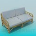 3D Modell Wicker Sofa - Vorschau