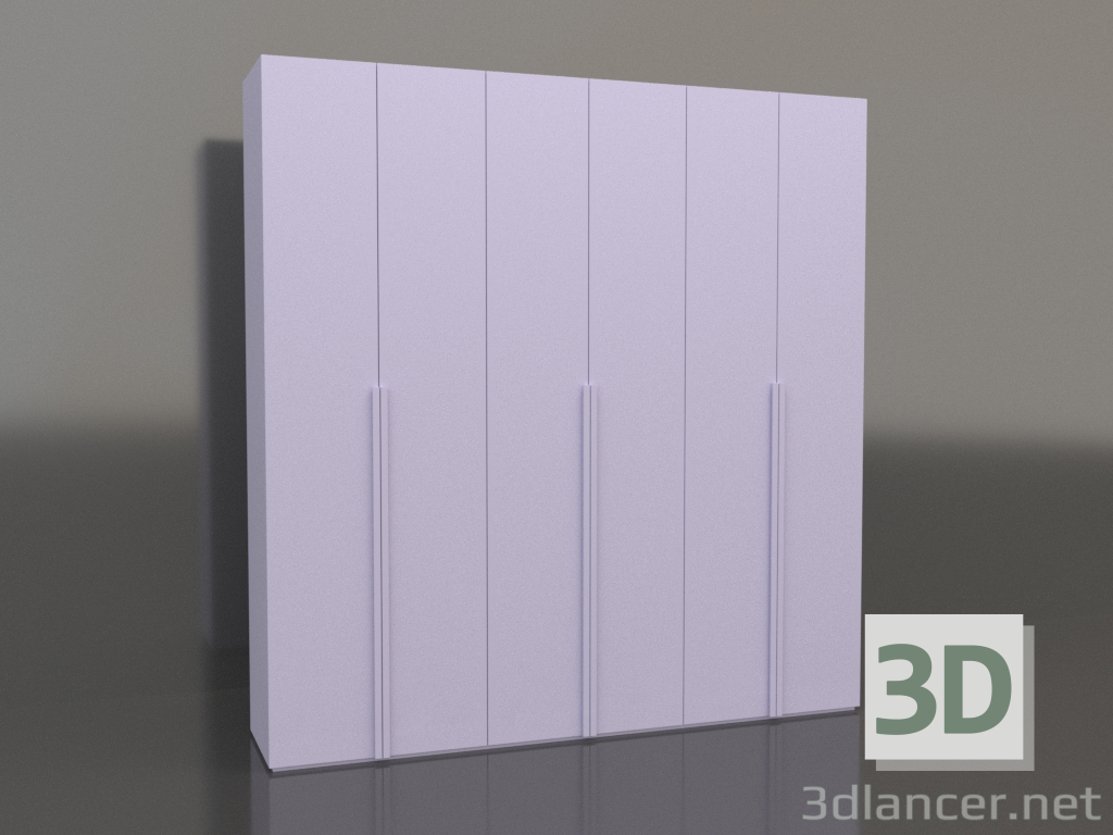 3d модель Шафа MW 02 paint (2700х600х2800, lilac) – превью