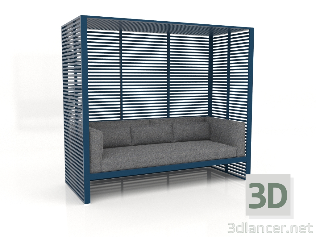 3d model Sofá Al Fresco con estructura de aluminio (Gris azul) - vista previa