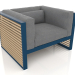 3d model Lounge chair (Grey blue) - preview