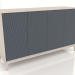 modèle 3D Meuble TV FARGO avec façades fraisées 1600x500x950 mm (ardoise, chêne blanchi, option 3) - preview