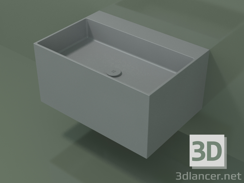 modello 3D Lavabo sospeso (02UN42302, Silver Grey C35, L 72, P 50, H 36 cm) - anteprima