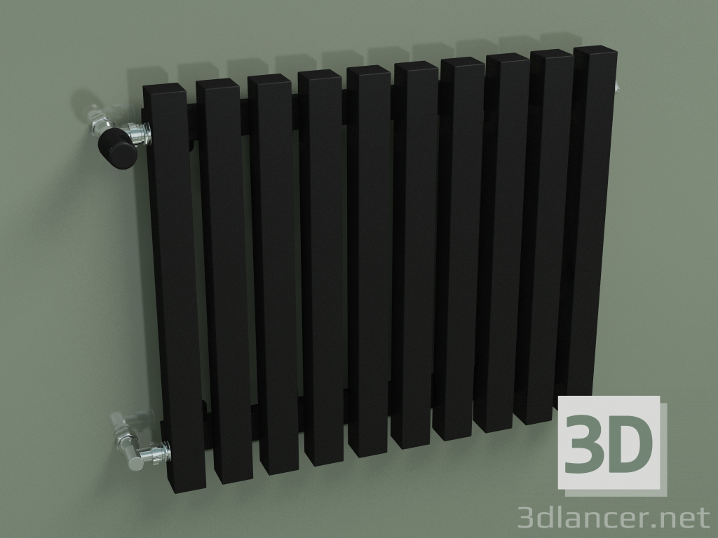 modèle 3D Radiateur vertical RETTA (10 sections 500 mm 40x40, noir mat) - preview