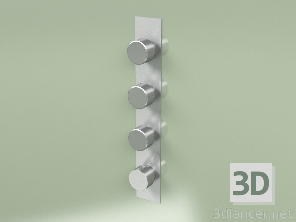 3D Modell Thermostatmischer mit 3 Absperrventilen (16 90 0, AS) - Vorschau