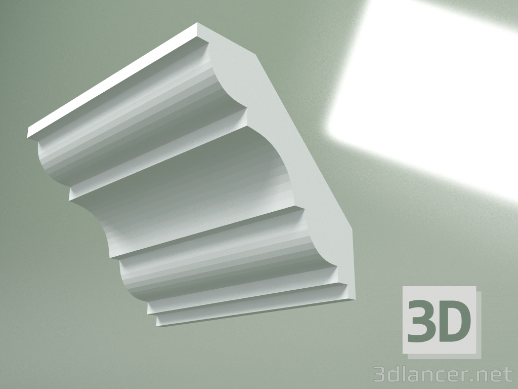 modello 3D Cornicione in gesso (zoccolo a soffitto) KT319 - anteprima