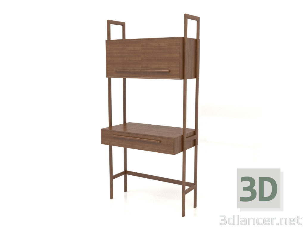 3D Modell Arbeitstisch RT 02 (900x500x1900, Holzbraun hell) - Vorschau