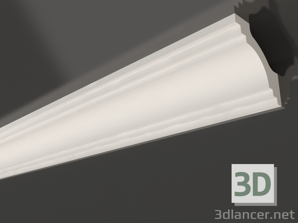 modèle 3D Corniche de plafond en plâtre lisse KG 027 6 (73x72) - preview