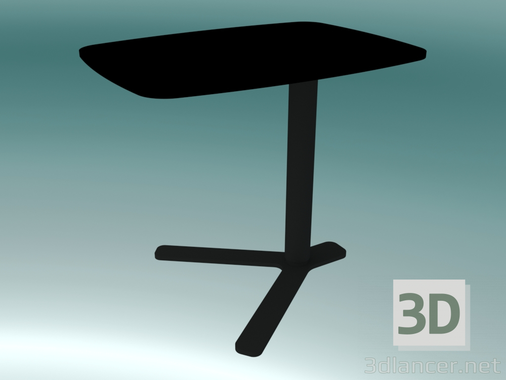 3D Modell Rechteckiger Couchtisch mit verstellbarer Höhe gerundet YO T80 E (55x40 H52 ÷ 70) - Vorschau