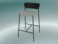 Tabouret de bar Pavilion (AV8, H 85cm, 48x50cm, Chêne teinté noir, Balder 612)