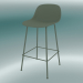 3d model Bar chair with back and base made of Fiber tubes (H 65 cm, Dusty Green) - preview