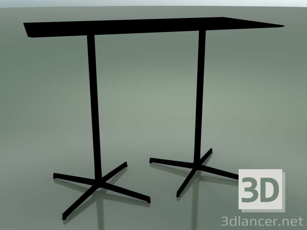 3d model Mesa rectangular con una base doble 5557 (H 103.5 - 69x139 cm, negro, V39) - vista previa