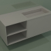 3d model Washbasin with drawer and compartment (06UC734D2, Clay C37, L 120, P 50, H 48 cm) - preview