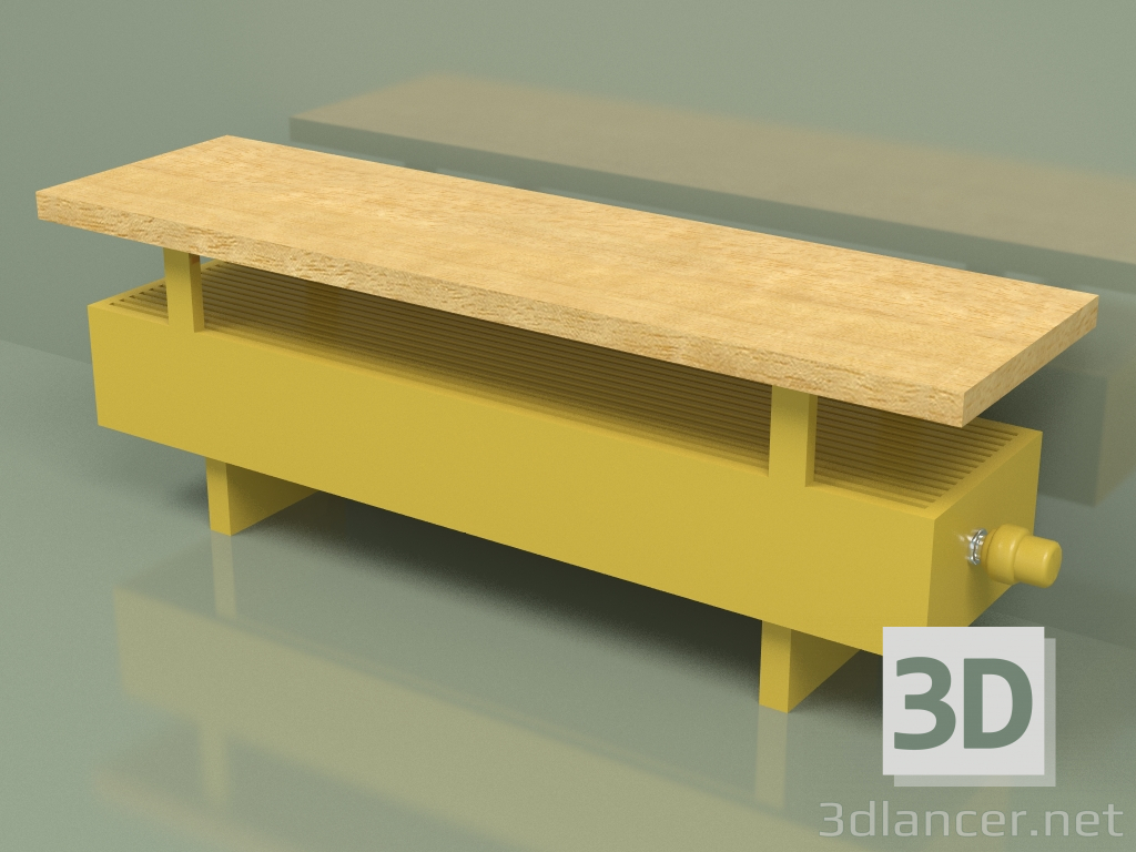 3d модель Конвектор - Aura Bench (140х1000х236, RAL 1012) – превью