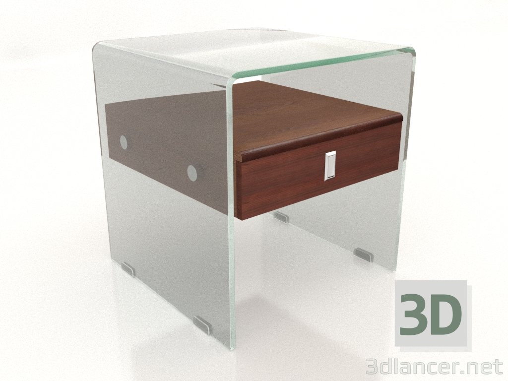 modello 3D Tavolo Glasper (noce) - anteprima