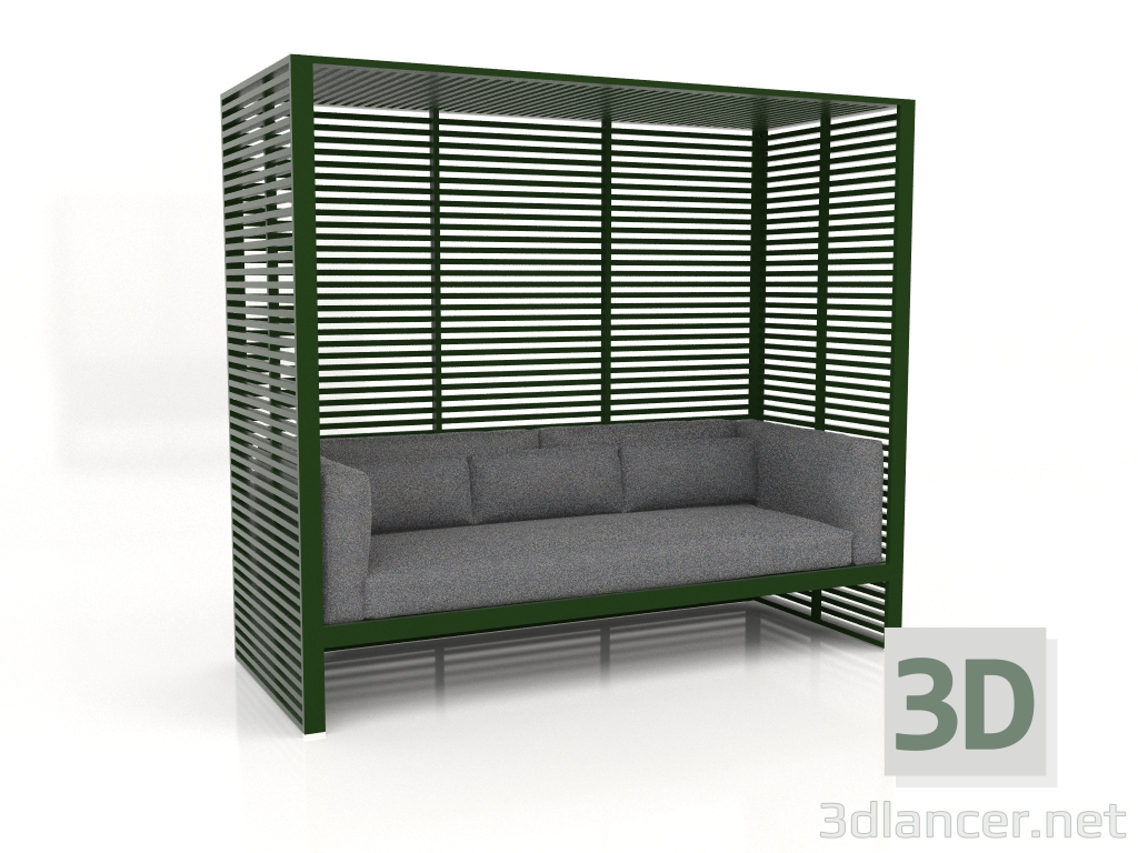 Modelo 3d Sofá Al Fresco com moldura de alumínio (verde garrafa) - preview