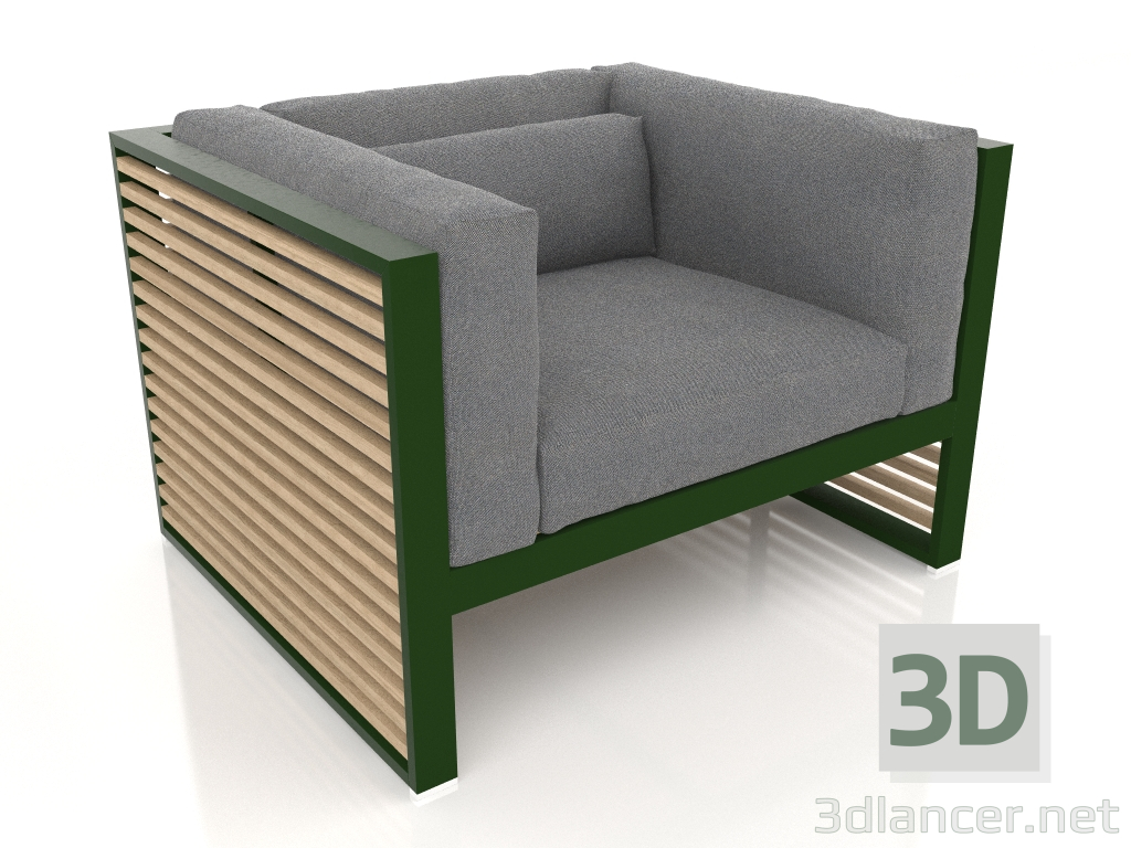 modello 3D Poltrona lounge (Verde bottiglia) - anteprima