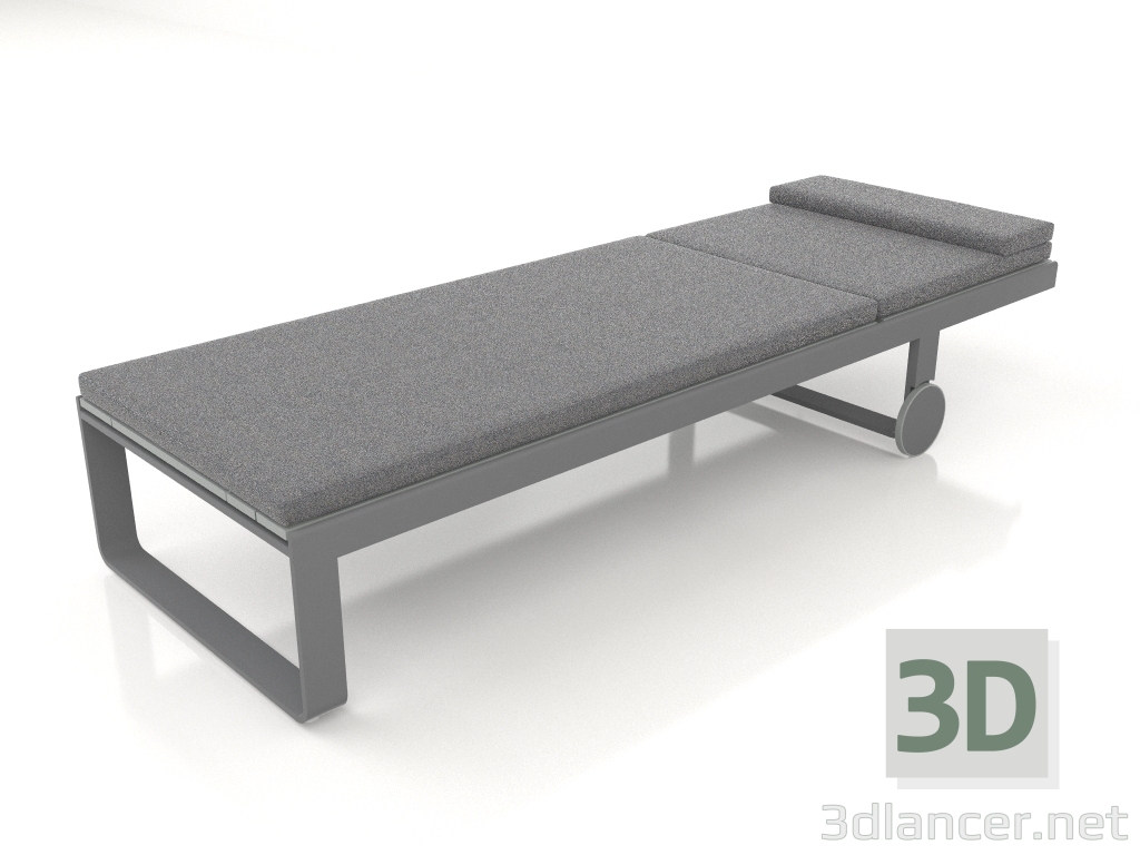 3D Modell Hohe Chaiselongue (Anthrazit) - Vorschau