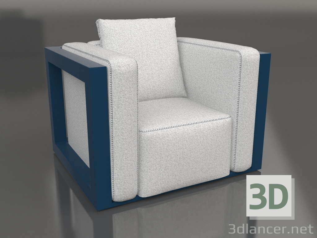 3d model Armchair (Grey blue) - preview