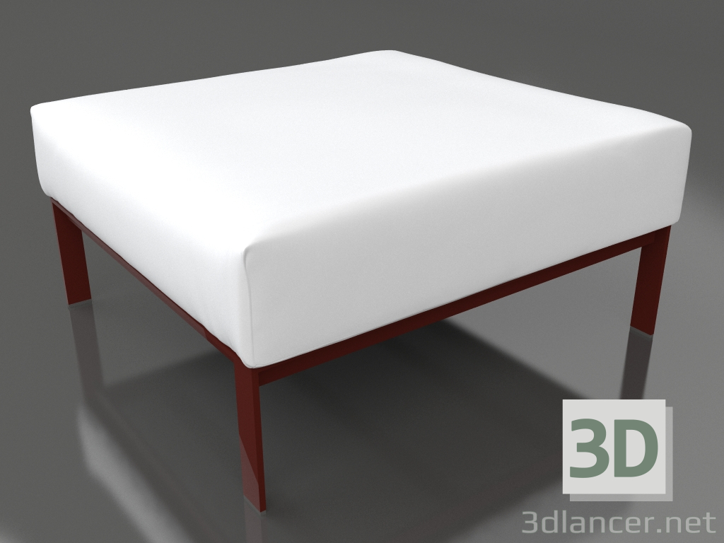 3d model Módulo sofá, puf (Rojo vino) - vista previa