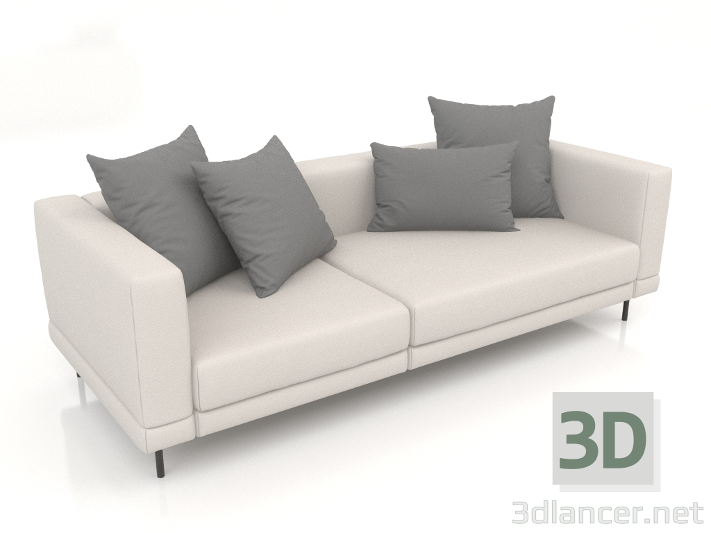 modello 3D Divano Carol-2 asimmetrico (Hercules 21) - anteprima