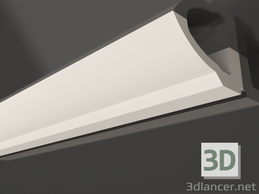 modèle 3D Corniche de plafond en plâtre lisse KG 027 7 (74x172) - preview