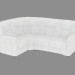 3d model Leather corner sofa (1C2) - preview