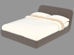 Leather-covered bed with storage space for Guia