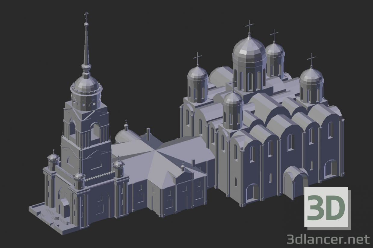 3d model Vladimir. Assumption Cathedral - preview