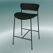 modèle 3D Tabouret de bar Pavilion (AV8, H 85cm, 48х50cm, Chêne teinté noir, Velvet 1 Forest) - preview