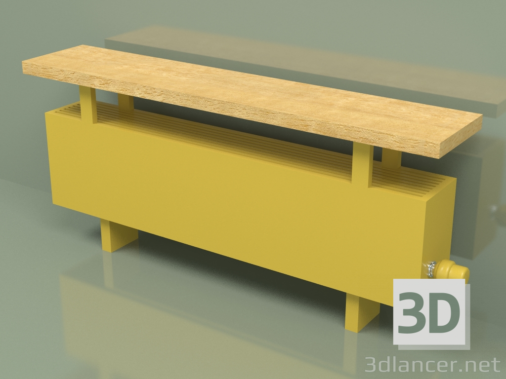 3d модель Конвектор - Aura Bench (240х1000х146, RAL 1012) – превью