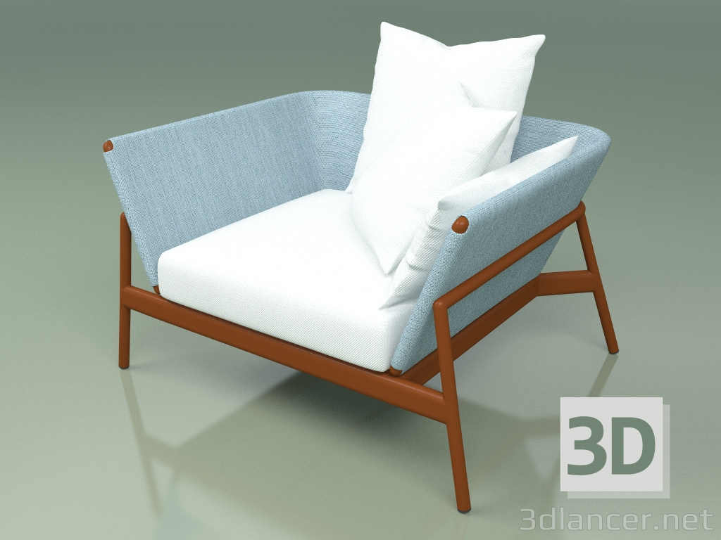 3d model Sofa 001 (Metal Rust, Batyline Sky) - preview