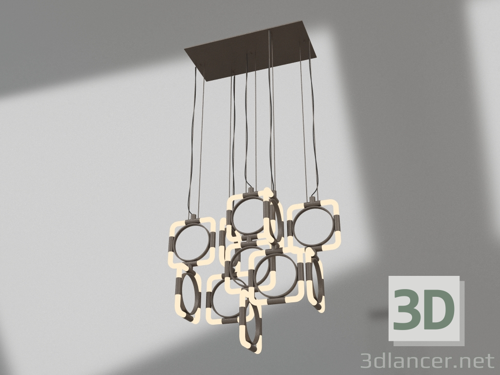 3d model Chain chandelier (D682) - preview