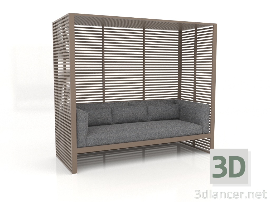 3d model Al Fresco sofa with aluminum frame (Bronze) - preview