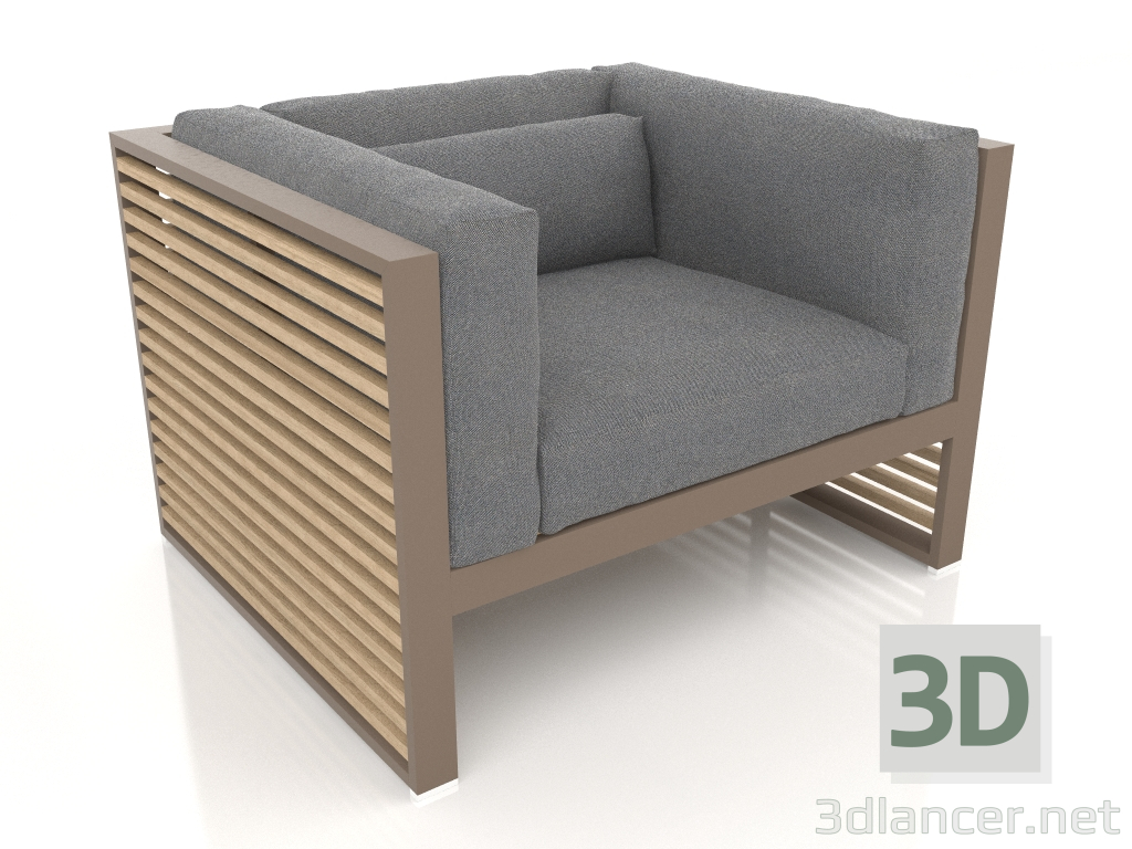 modello 3D Poltrona lounge (Bronzo) - anteprima