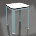 3d model Low stool (Blue gray) - preview