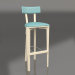 3D Modell Rechteckiger Barhocker (Option 7) - Vorschau