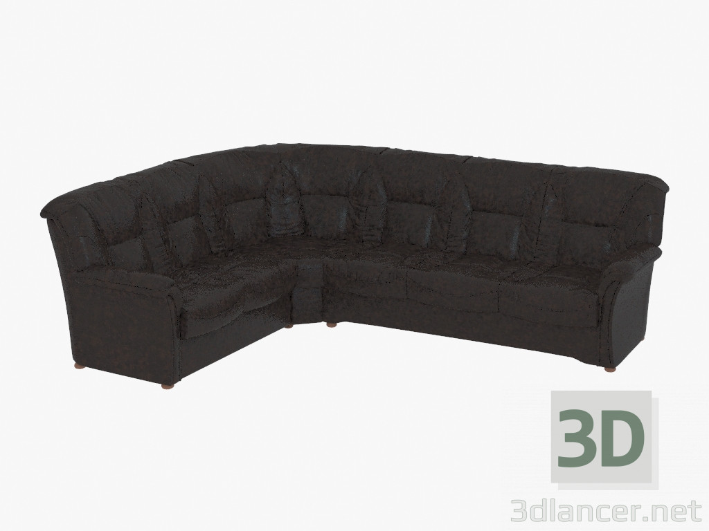 3D Modell Leder Ecksofa (2C3) - Vorschau