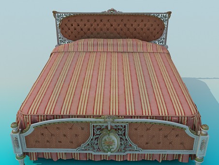 modello 3D Letto King - anteprima